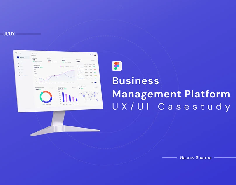 Behance project cover for Business Management Platform UX/UI.