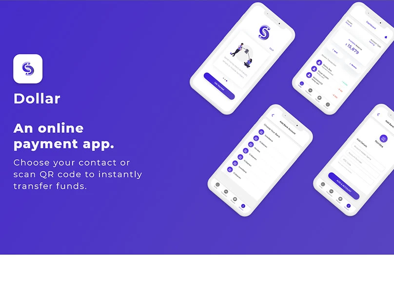 Behance project cover for Payment App.